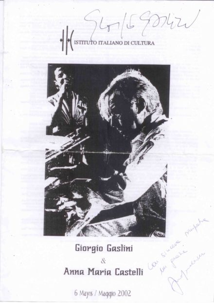 Depliant Istanbul Gaslini Maggio 2002